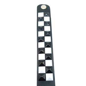 Black and White 2 Row Studded Faux Leather Bracelet New